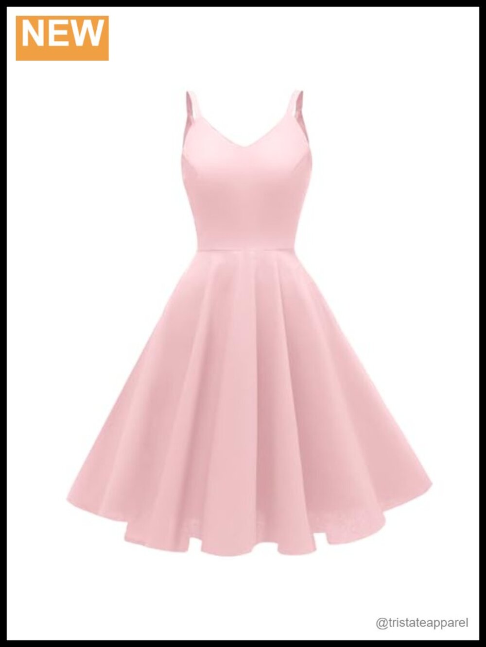 Spaghetti Strap A-Line Cocktail Dress with Pockets Vintage 50s Style